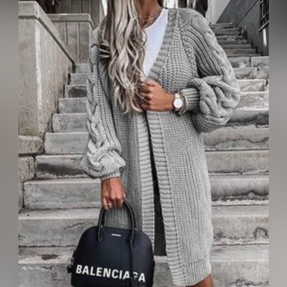 New Chunky Knit Sweater Cardigan oversized *NEW* - Picture 3 of 3